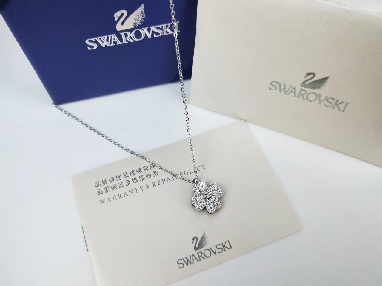 Silver-Tone Crystal Pave Flower Pendant Necklace 4