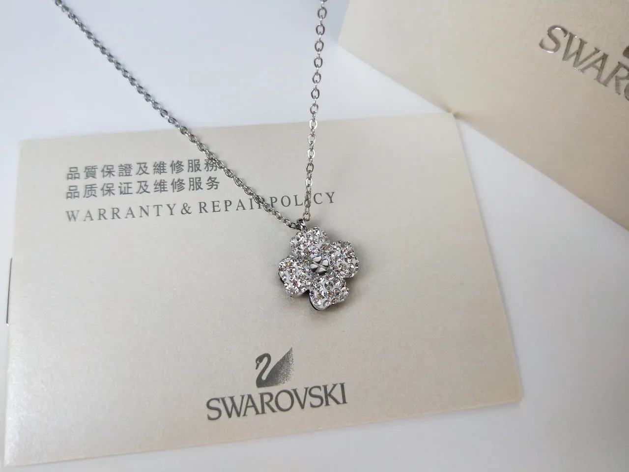 Silver-Tone Crystal Pave Flower Pendant Necklace 5