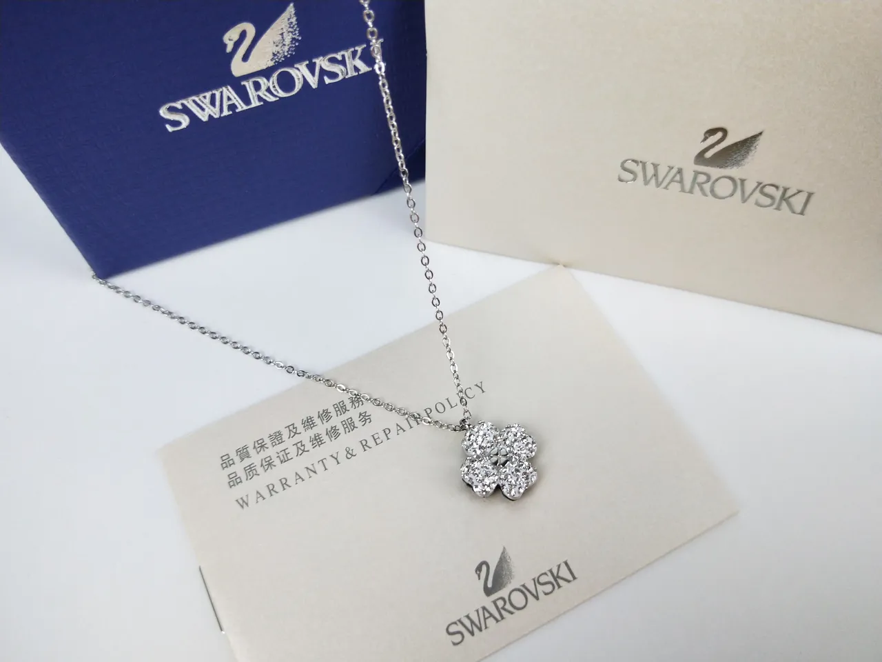 Silver-Tone Crystal Pave Flower Pendant Necklace 7