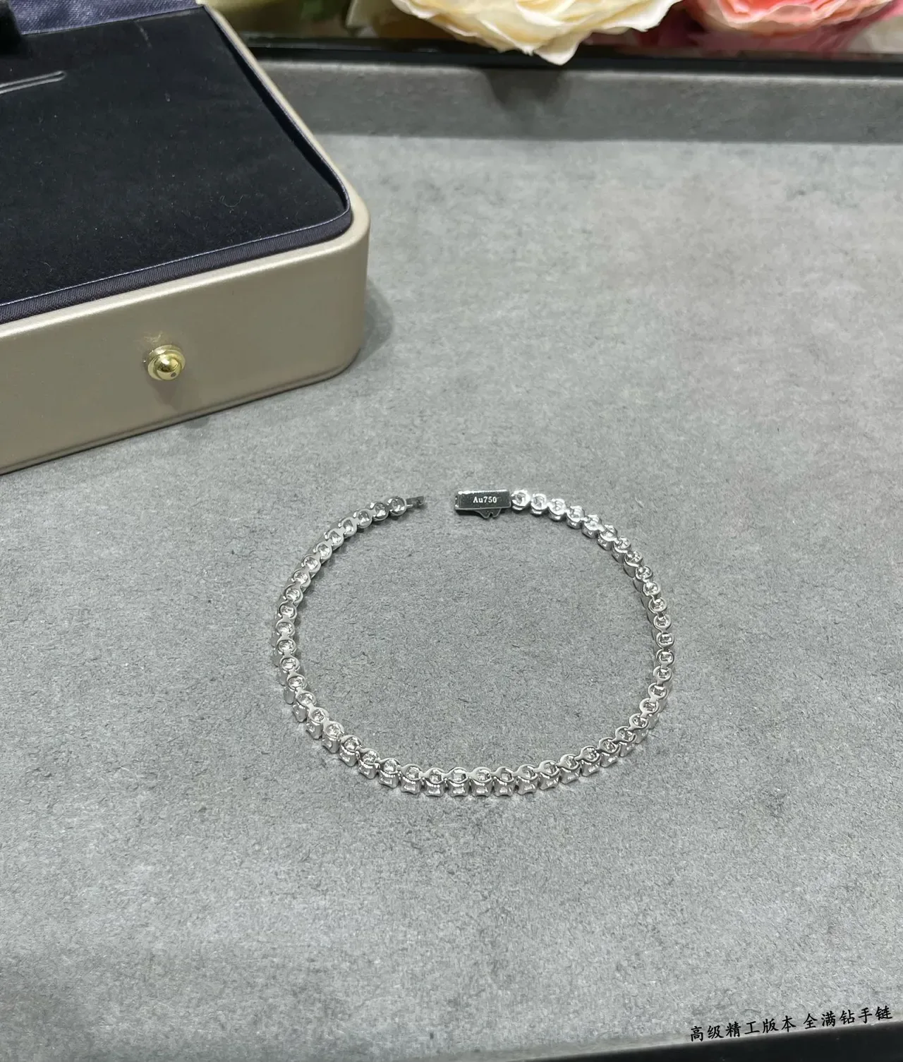 Silver-Tone Full-Pavé Linear Bracelets 4