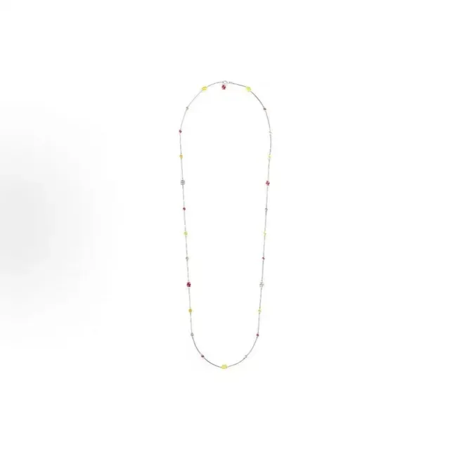 Silver-Tone Multi-Gem Station Necklace 3