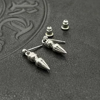 Silver-Toned Spike Dangling Stud Earrings