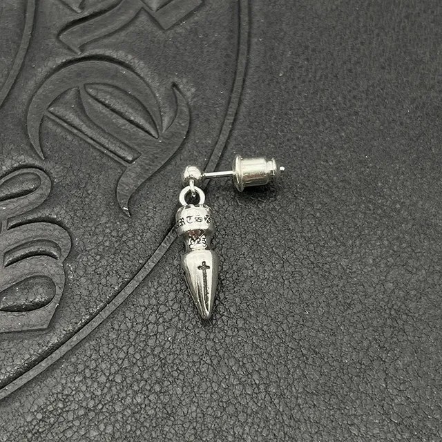 Silver-Toned Spike Dangling Stud Earrings 2