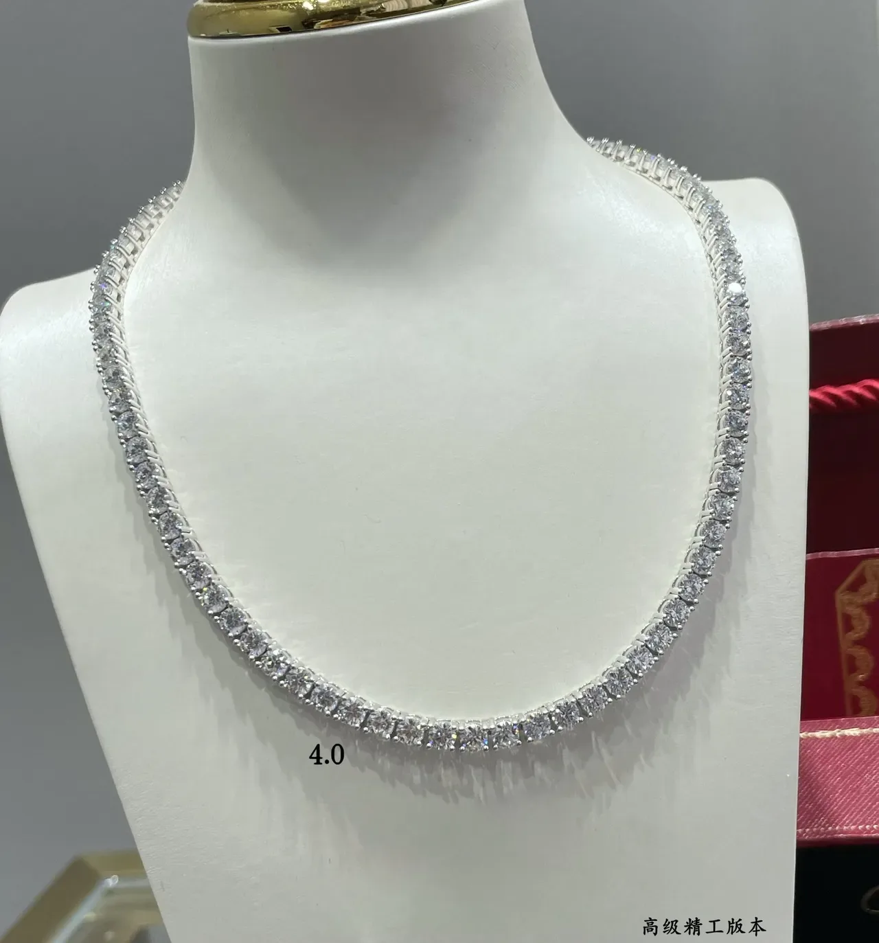 Single-Row Channel-Set Gemstone Choker Necklace 3