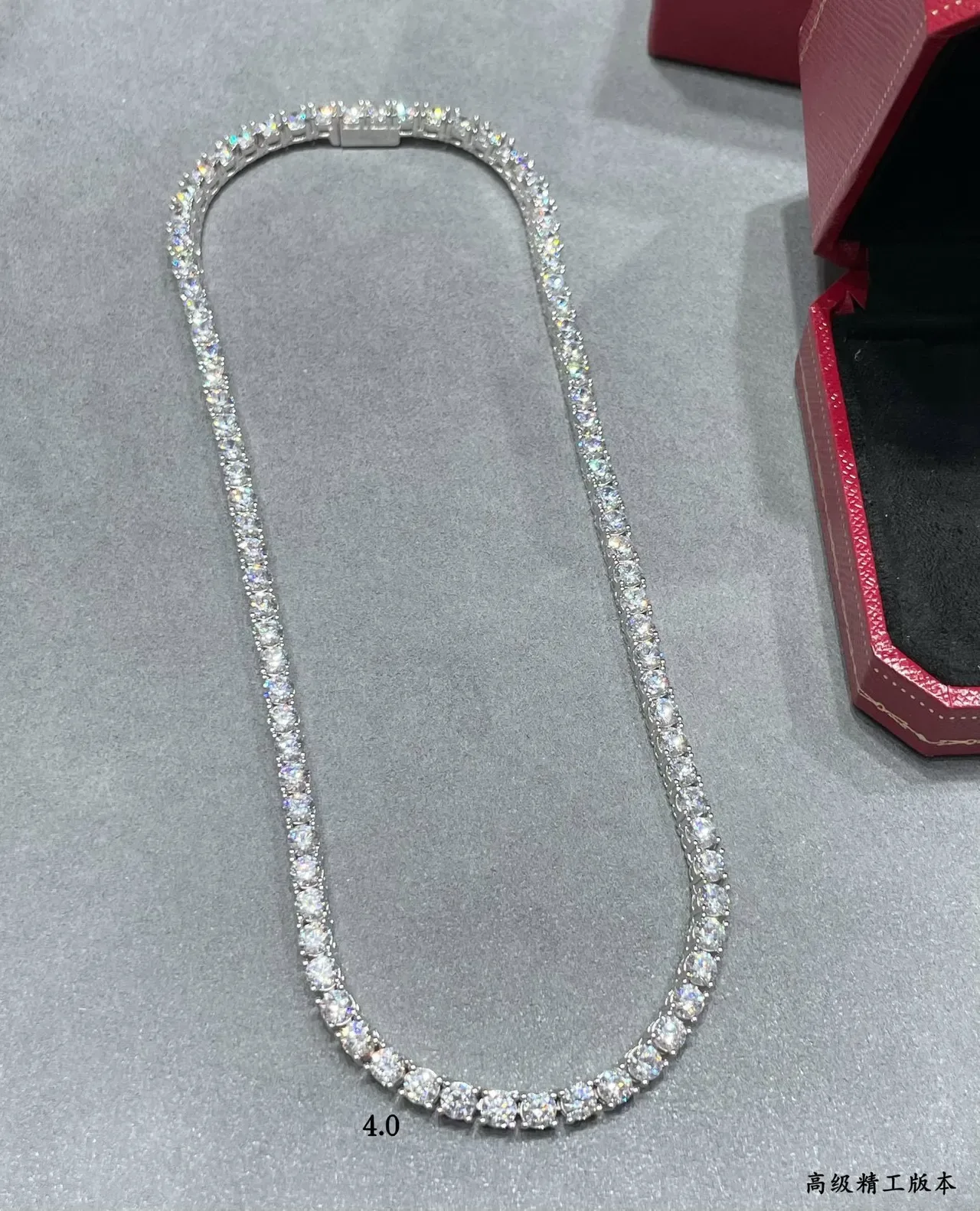 Single-Row Channel-Set Gemstone Choker Necklace 4