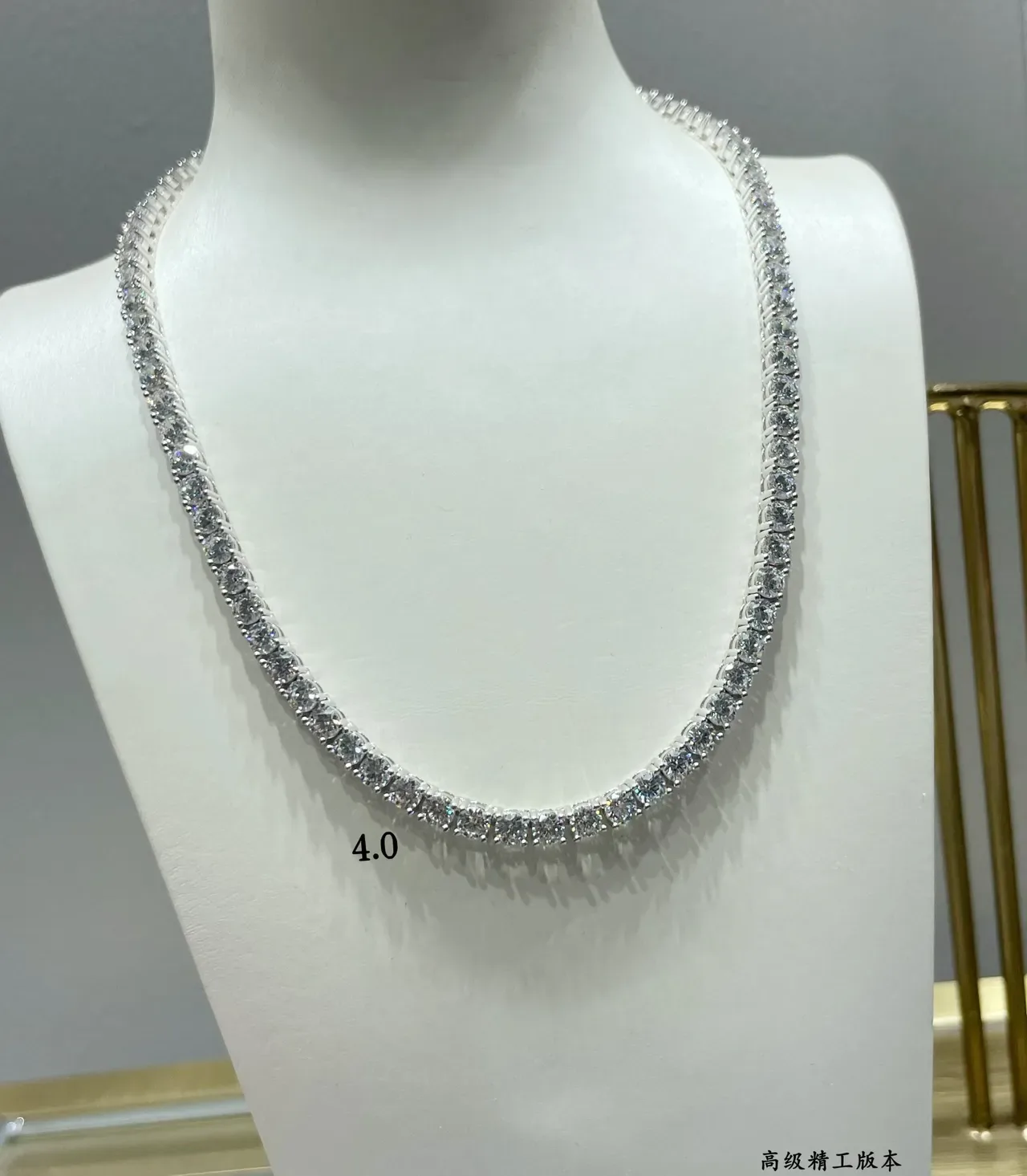 Single-Row Channel-Set Gemstone Choker Necklace 5