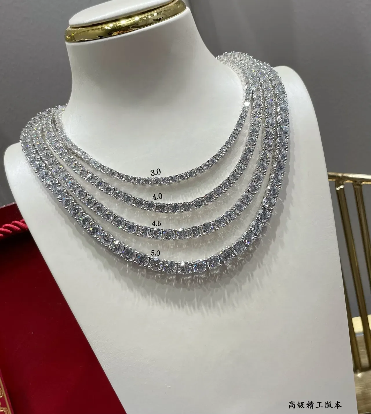 Single-Row Channel-Set Gemstone Choker Necklace 6