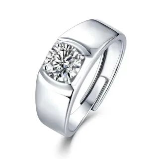 Solitaire Four-Prong Setting Polished Band Ring