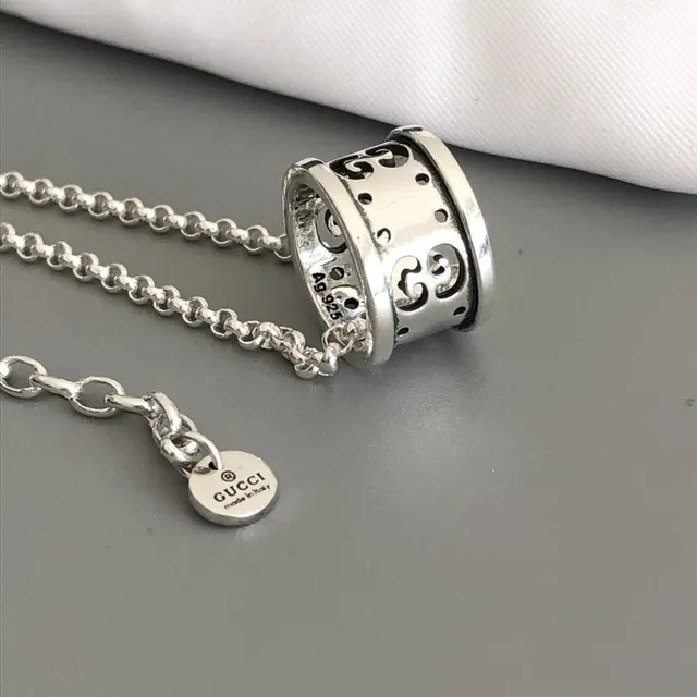Sterling Silver Openwork Scroll Pendant Necklace 5
