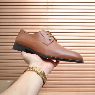 Tan Leather Cap-Toe Oxford Shoe