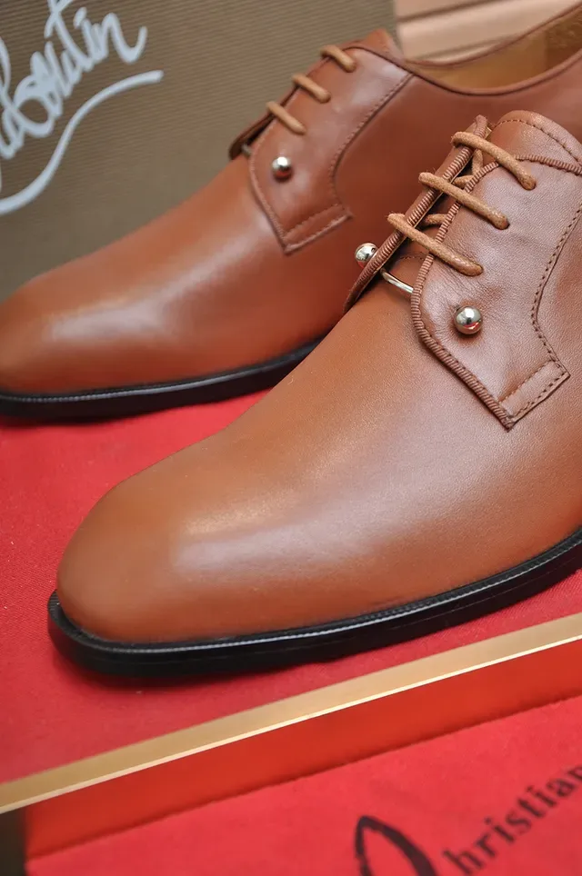 Tan Leather Cap-Toe Oxford Shoe 2