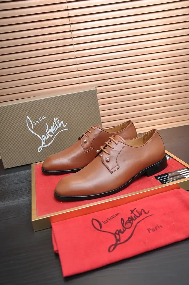 Tan Leather Cap-Toe Oxford Shoe 4