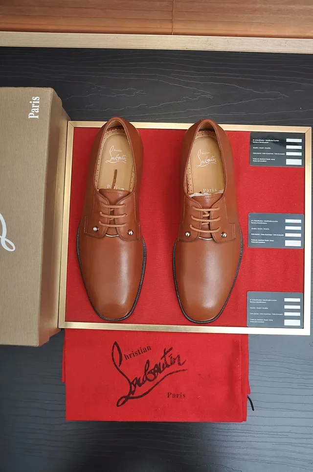 Tan Leather Cap-Toe Oxford Shoe 5