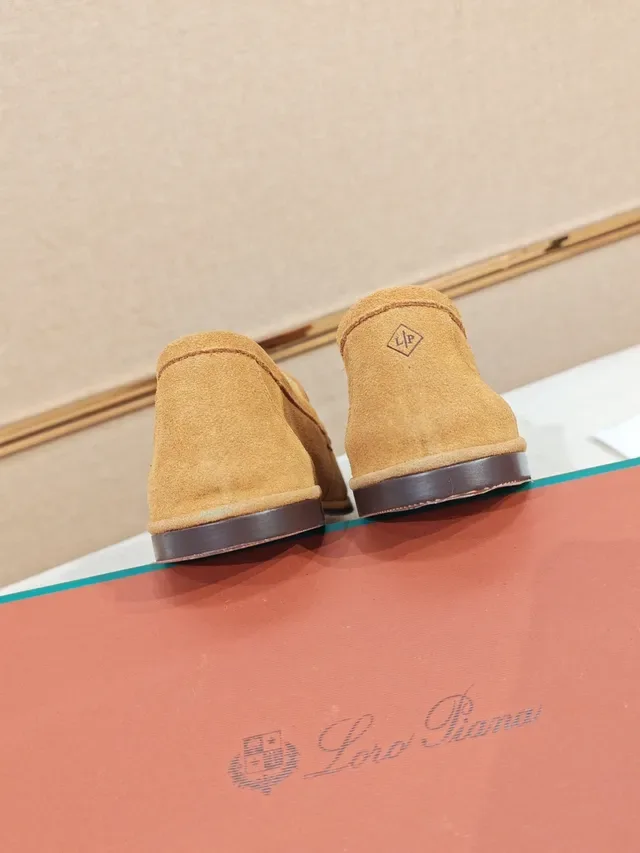 Tan Suede Moc-Toe Slip-On Loafers 3