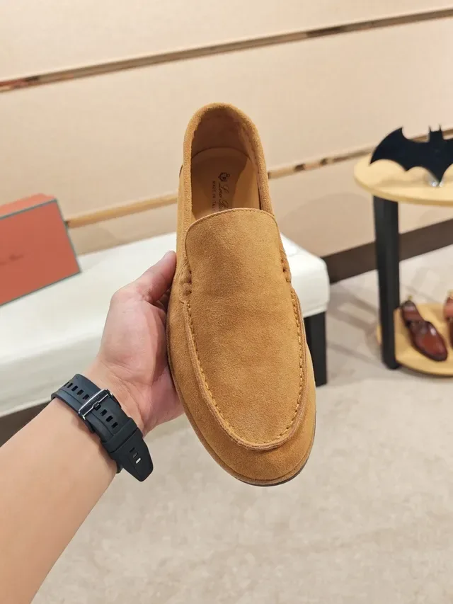 Tan Suede Moc-Toe Slip-On Loafers 5