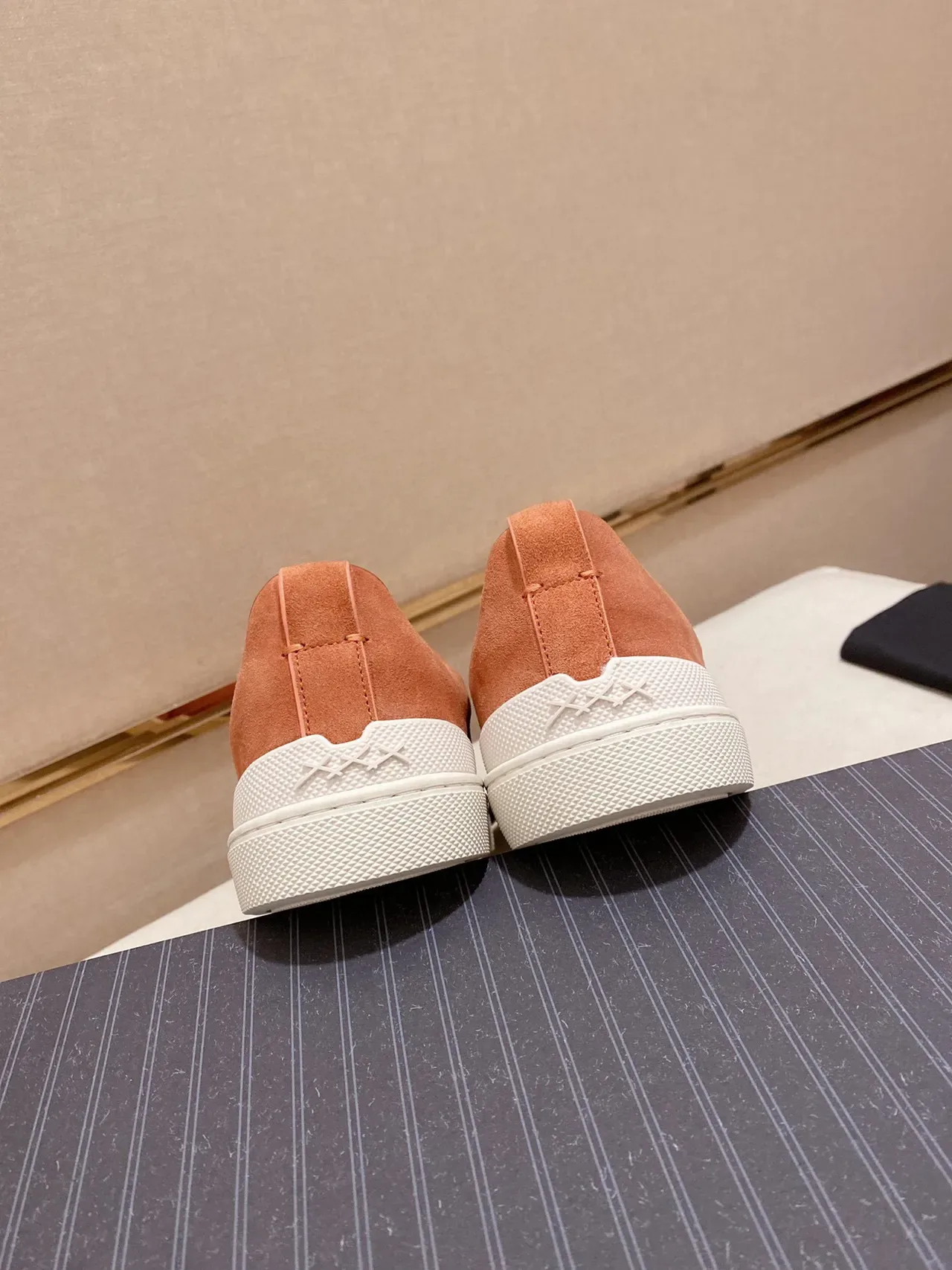 Terracotta Suede Slip-On Sneaker 3