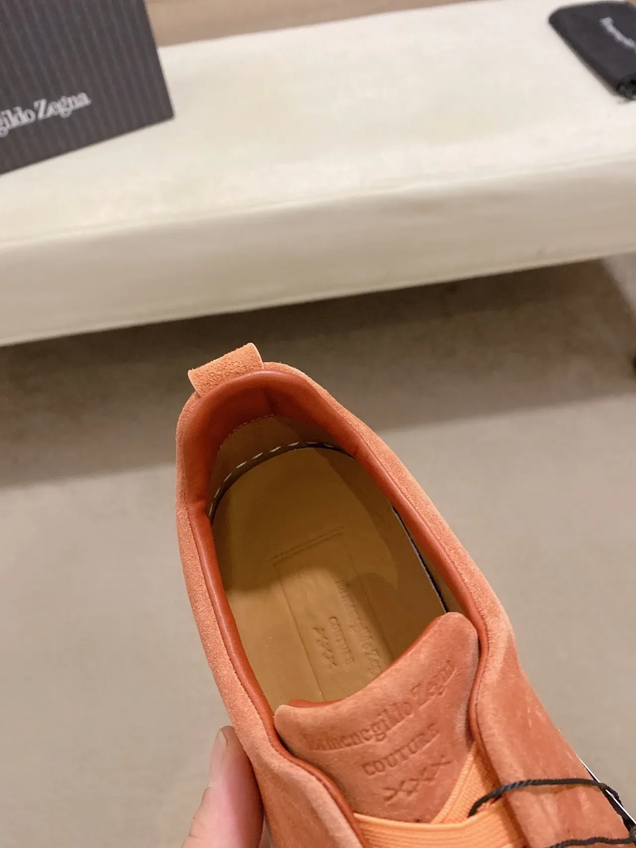 Terracotta Suede Slip-On Sneaker 5