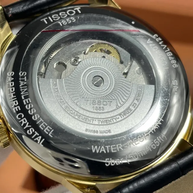 Tissot Chemin des Tourelles Powermatic 80 Cadran Noir Doré Montre Mécanique 4