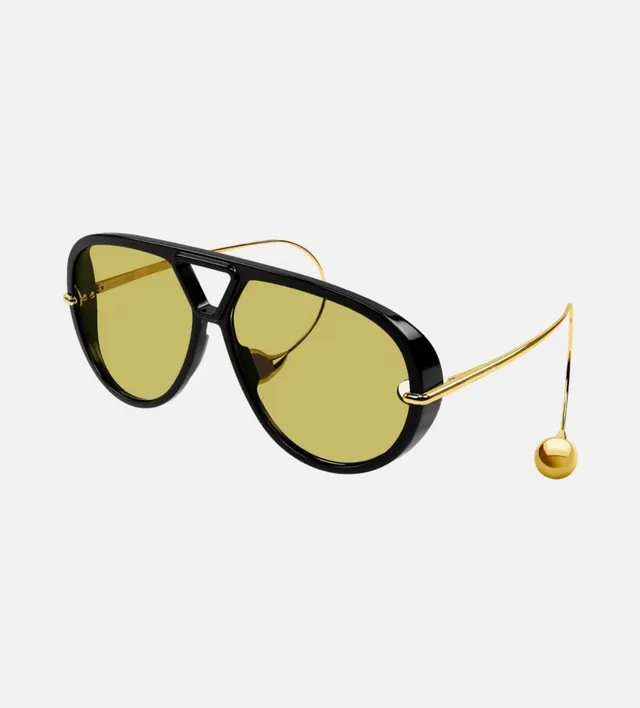 Transparent Brown Aviator Silhouette Frame Sunglasses 9