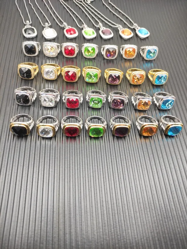 Two-Tone Twisted Wire Cushion-Cut Stone Rings 4
