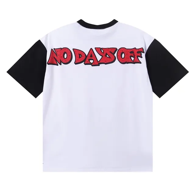 White and Black Contrast Sleeve Graphic Print Ringer T-Shirt 2