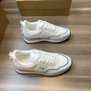حذاء أسلوب حياة أبيض وأزرق مع أنبوب