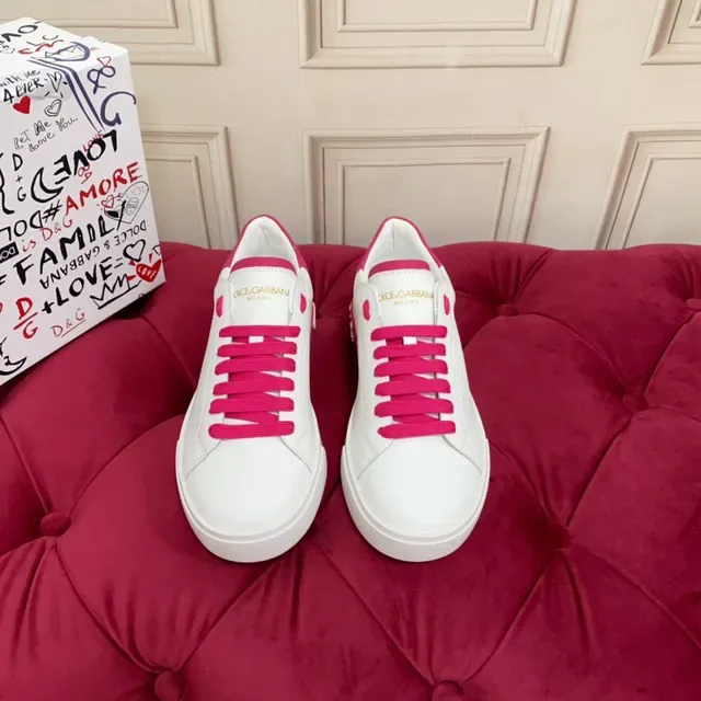 White and Pink Leather Low-Top Lifestyle Sneaker 8