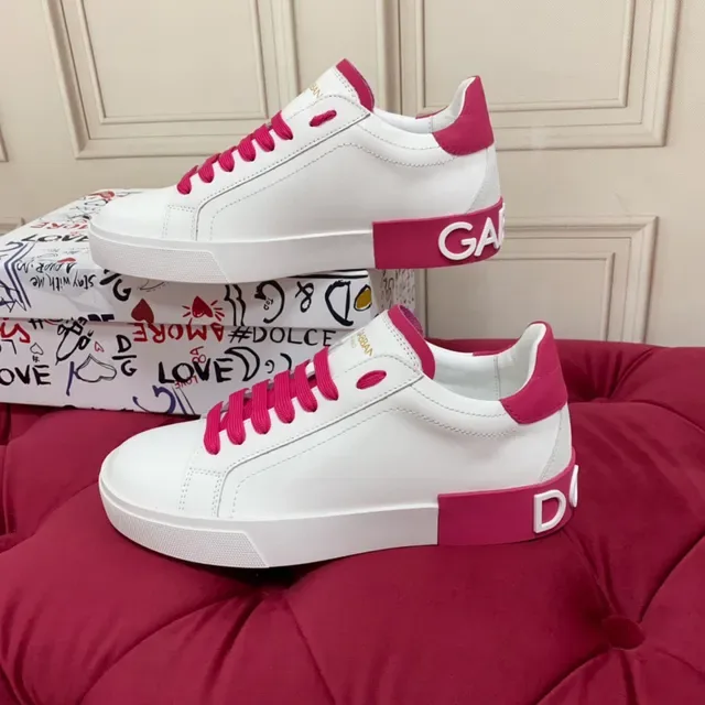 White and Pink Leather Low-Top Lifestyle Sneaker 9