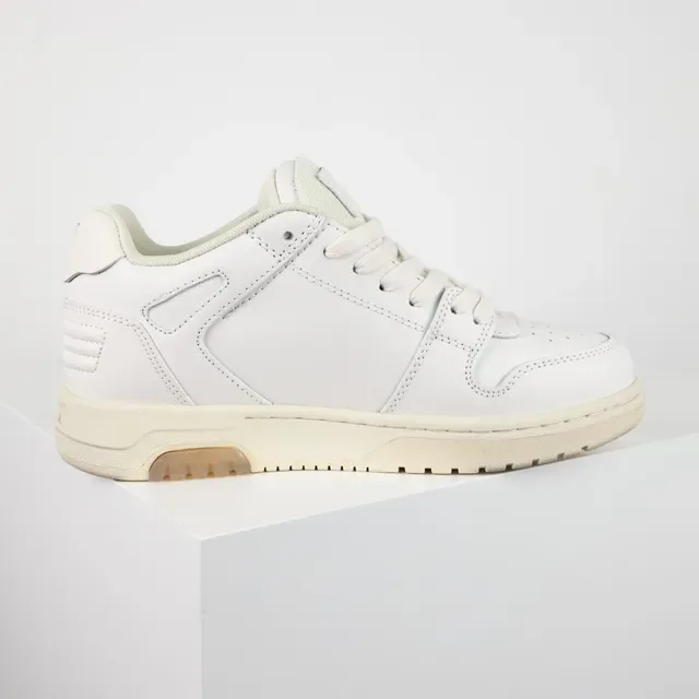 White Black Leather Upper Stitched Arrow Graphic Sneakers 7