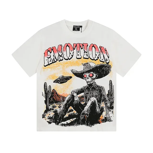 White Graphic-Print Oversized Double-Sided T-Shirt 2