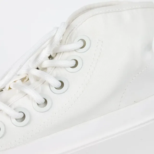 White High-Top Canvas Platform Sneaker 6