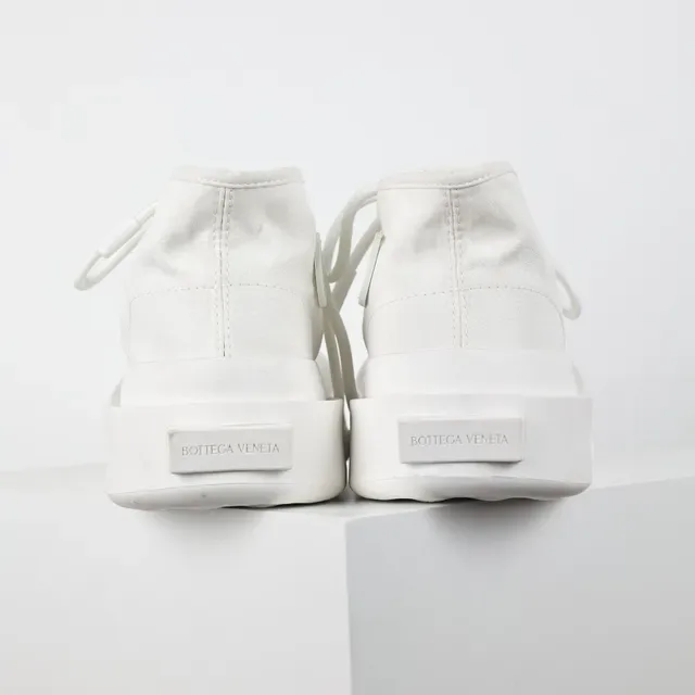 White High-Top Canvas Platform Sneaker 8
