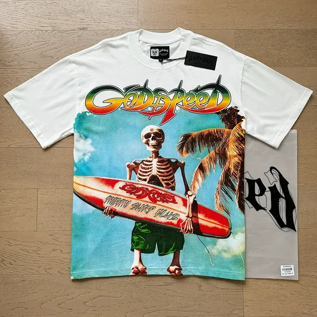 White Multicolor Graphic Print Oversized Double-Sided T-Shirt 6