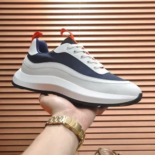 Sneaker lifestyle color-block branco navy laranja