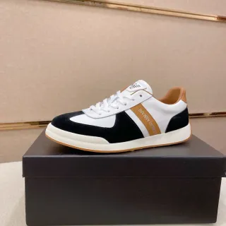 Giorgio Armani Panelled Leather and Suede Lifestyle Sneaker