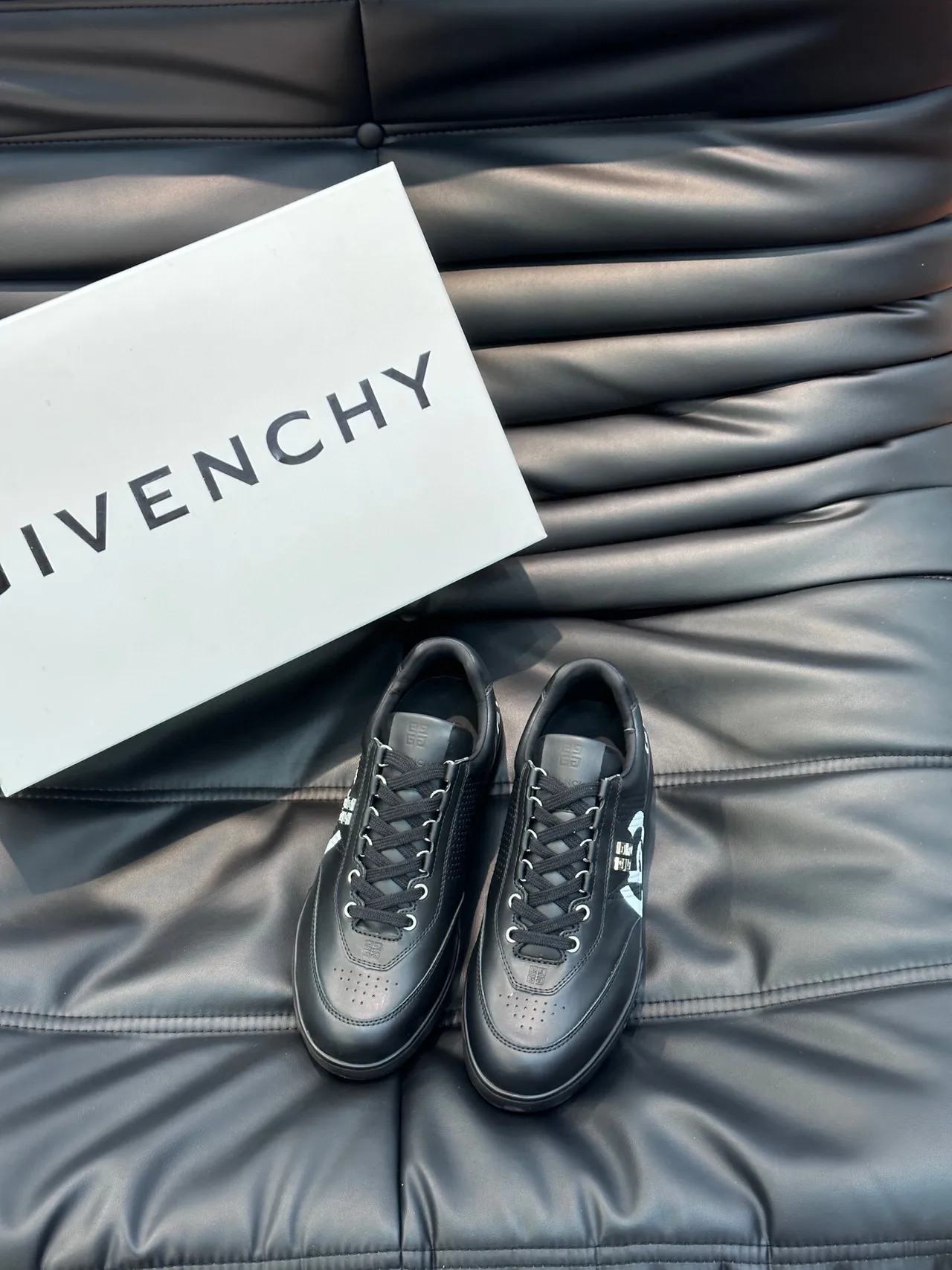 Givenchy City Sport Black Leather Lifestyle Sneakers 2