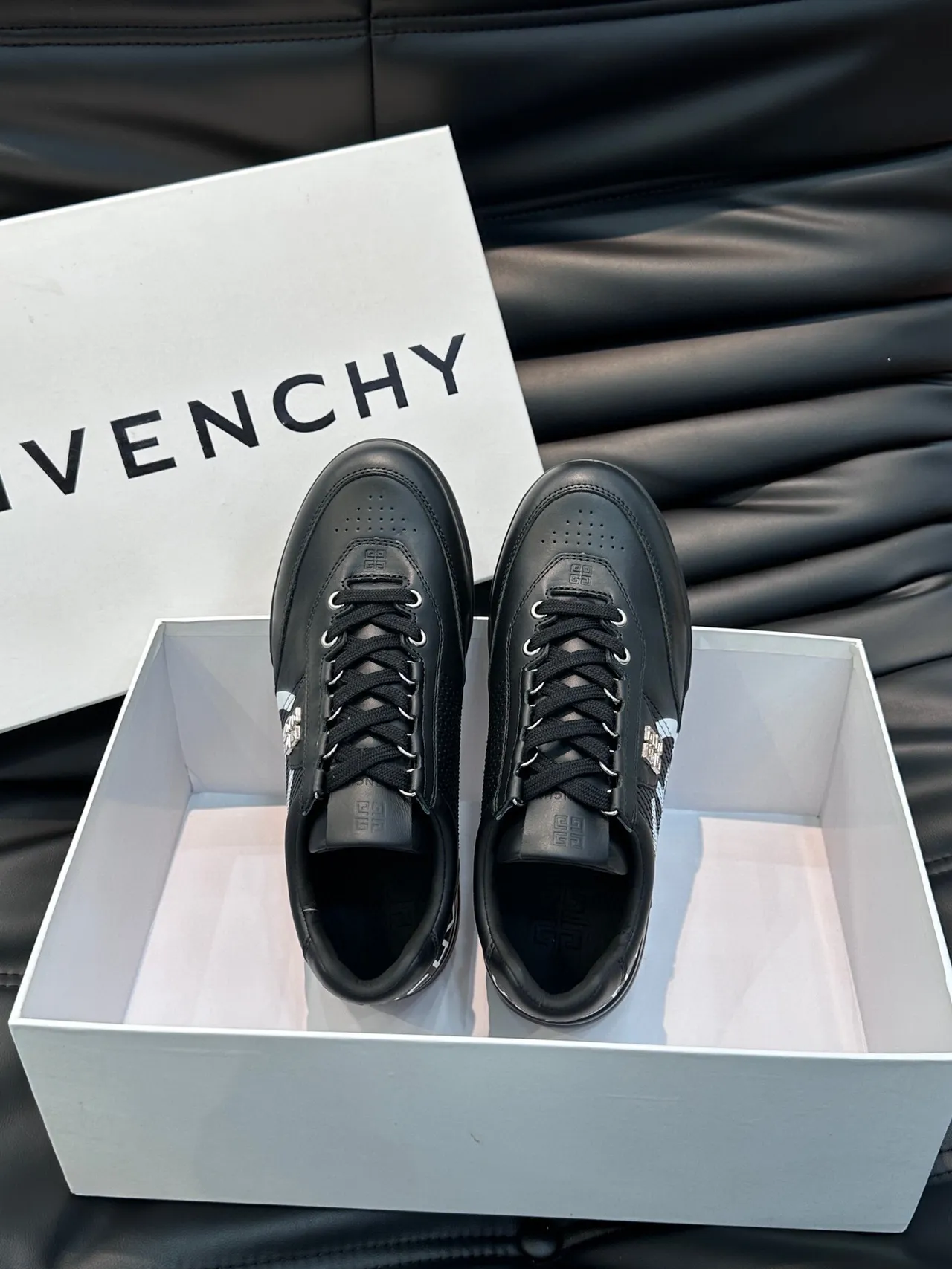 Givenchy City Sport Black Leather Lifestyle Sneakers 4