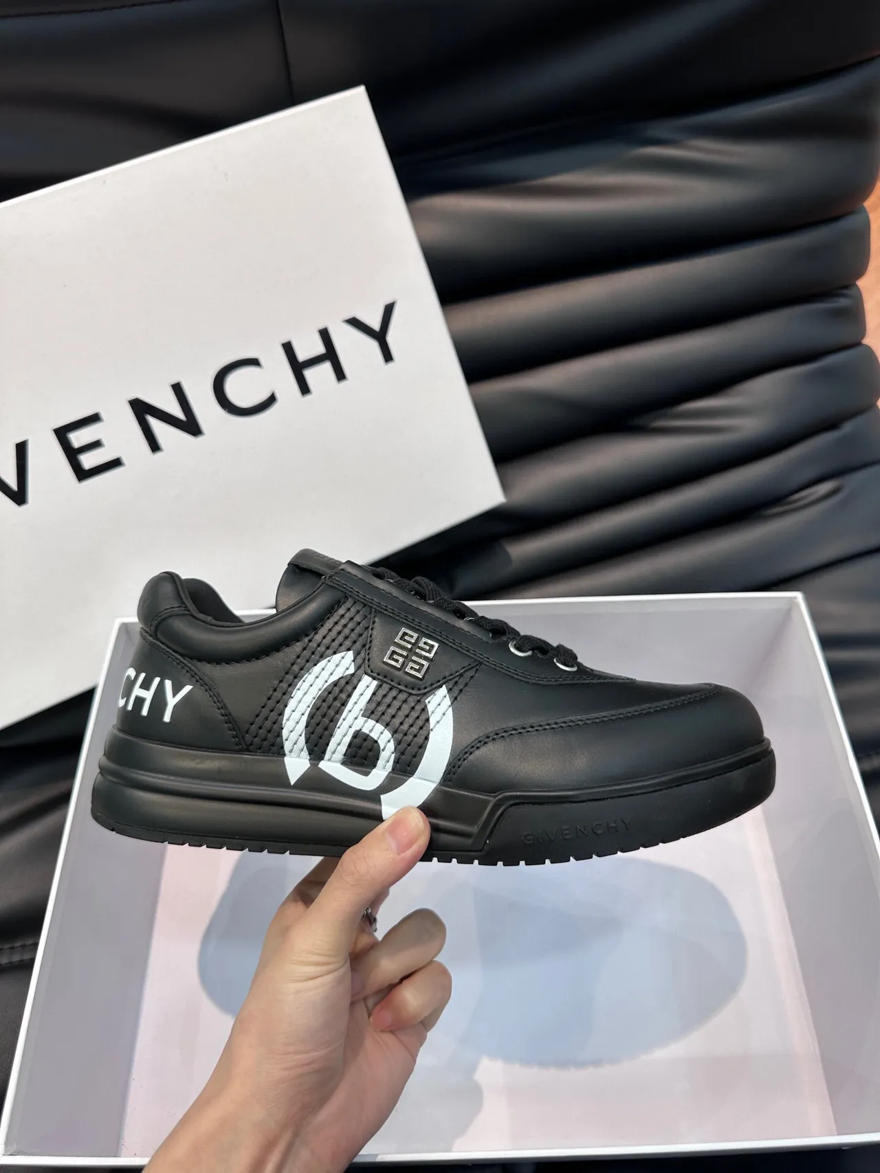 Givenchy City Sport Black Leather Lifestyle Sneakers 5