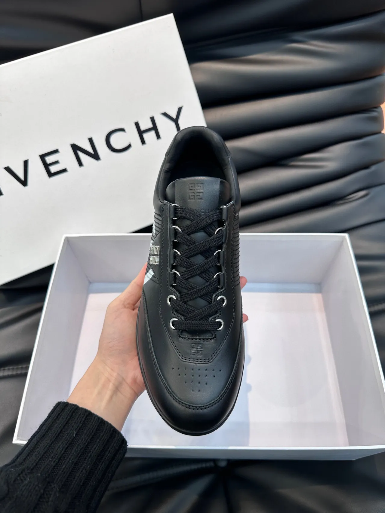 Givenchy City Sport Black Leather Lifestyle Sneakers 6