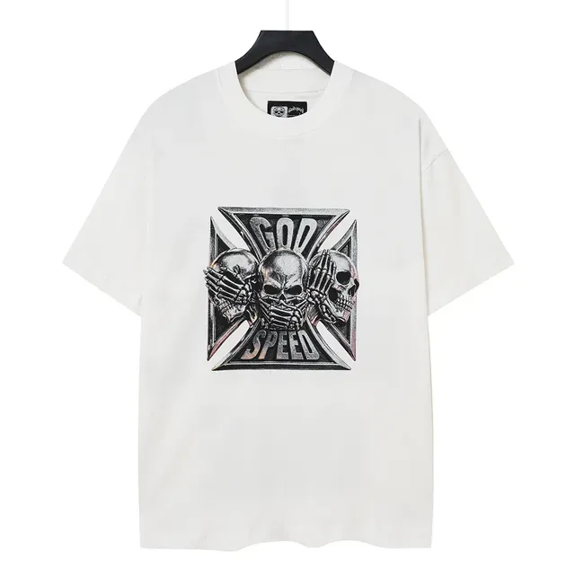 Godspeed God Speed Skull Iron Cross Graphic T-Shirt 3