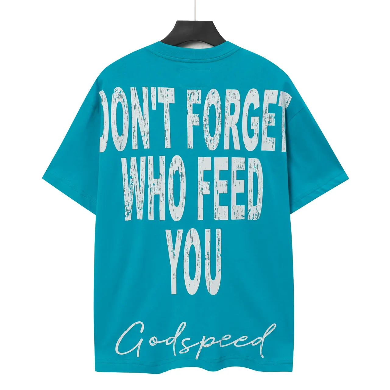 Godspeed Graphic Print Cyan Blue T-Shirt 3