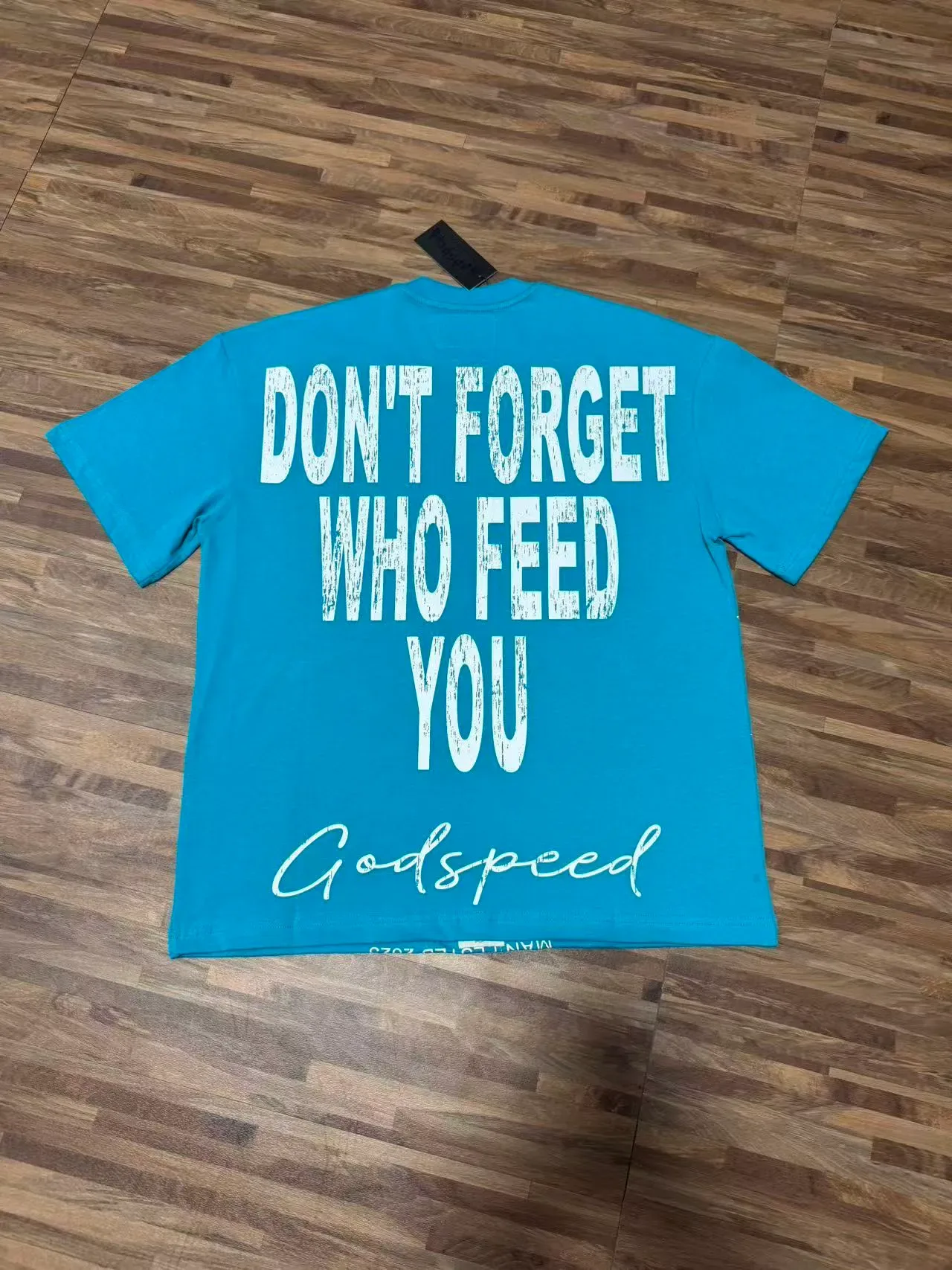 Godspeed Graphic Print Cyan Blue T-Shirt 7