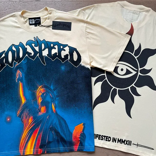 Godspeed Graphic Print Double-Sided Oversized T-Shirt 4