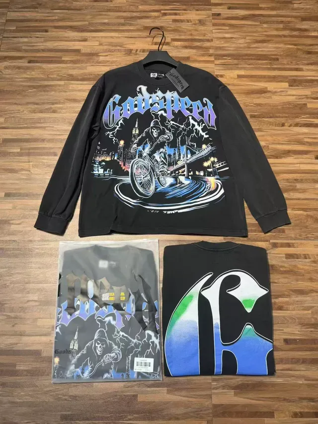 Godspeed Grim Reaper Cityscape Graphic Long-Sleeve T-Shirt 10