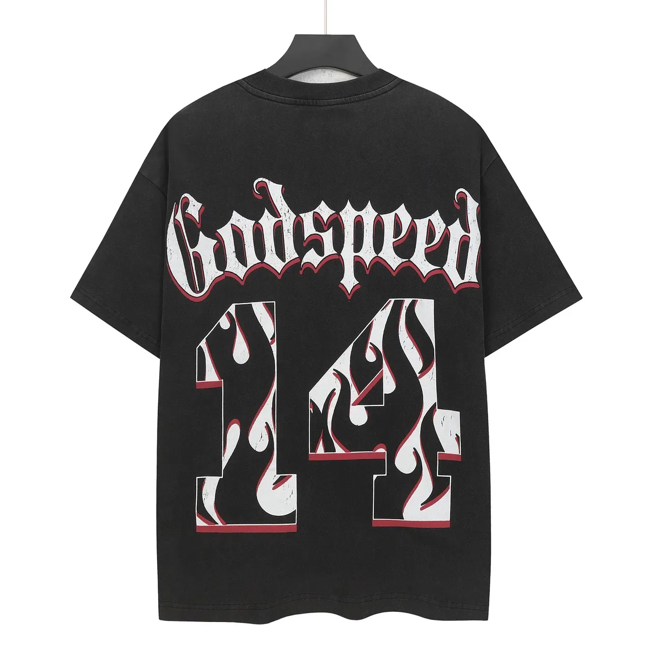 تي شيرت أوفرسايز Godspeed بطبعة هيكل عظمي بيسبول 3