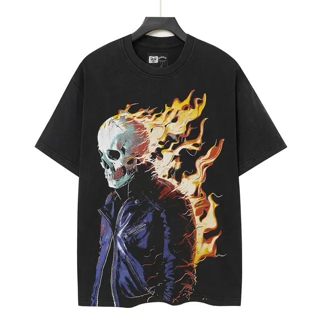 Godspeed Skull and Flames Graphic Black T-Shirt 3