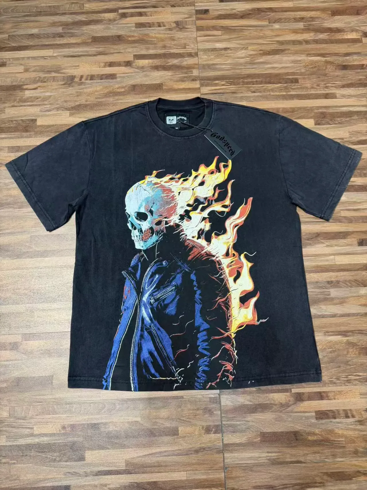 Godspeed Skull and Flames Graphic Black T-Shirt 5