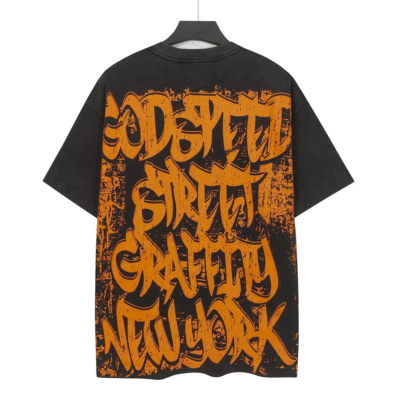 Godspeed Street Graffiti New York Oversized Graphic T-Shirt 3