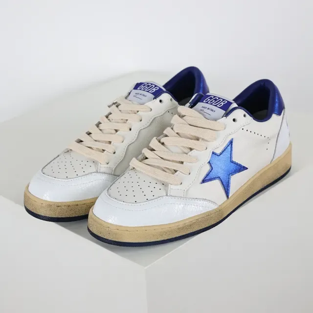 Golden Goose Super-Star Blancos y Azules Metálicos Zapatillas Lifestyle 2