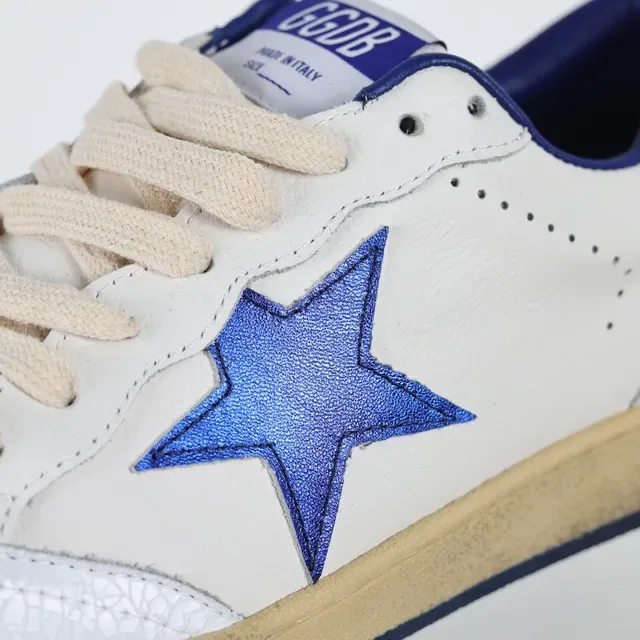 Golden Goose Super-Star Blancos y Azules Metálicos Zapatillas Lifestyle 6